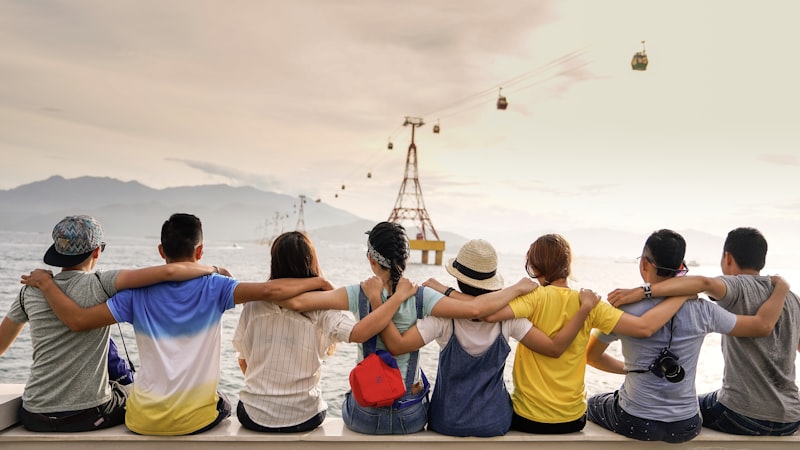 Friends connecting across cultures